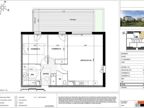 SCIEZ - Appartement T3 - 66.11m²