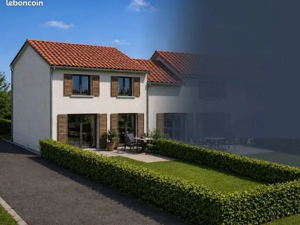 Terrain viabilisé avec permis accordé pour maison de 96 M2