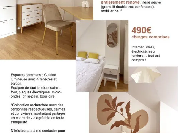 Chambre en colocation