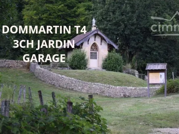 DOMMARTIN T4 AVEC GARAGE ET JARDIN