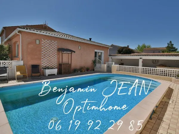 À Sauvian - Rare : maison 4 faces avec piscine, sans vis-à-vis, dans un environnement très recherché