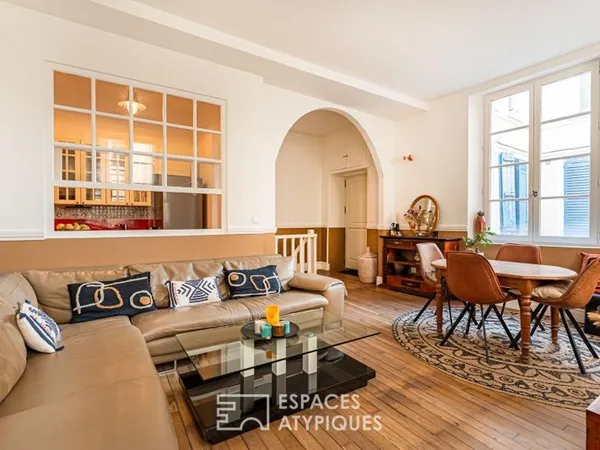 Appartement duplex en souplex avec belle cave voutée aménagée