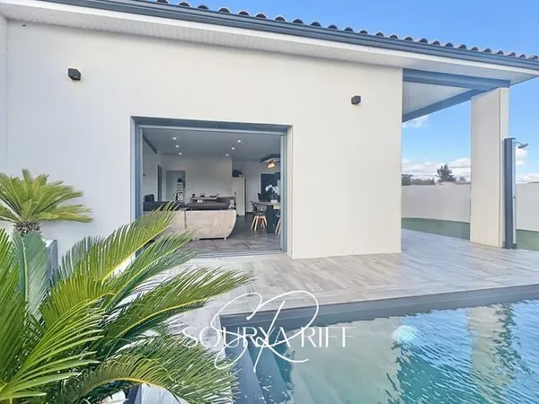 VILLA DE PLAIN-PIED, PISCINE, CONQUES SUR ORBIEL, 110 M2