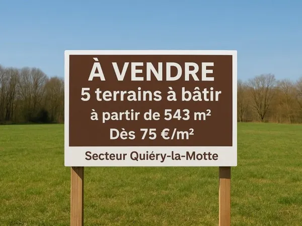 Terrains à bâtir 75€/m²