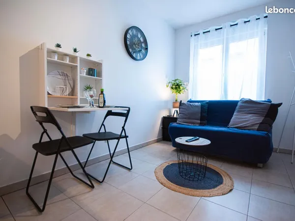 Studio meublé rénové rez de chaussée centre ville Belfort proche gare dispo 01 juin / vidéo disponib
