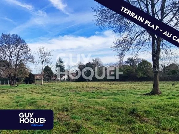 Terrain 1100 m2 LIBRE DE CONSTRUCTEUR