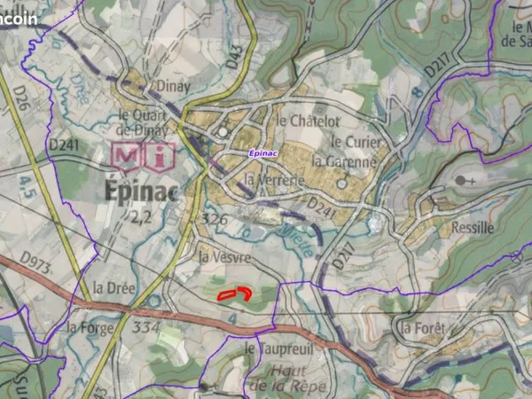 Parcelles boisées