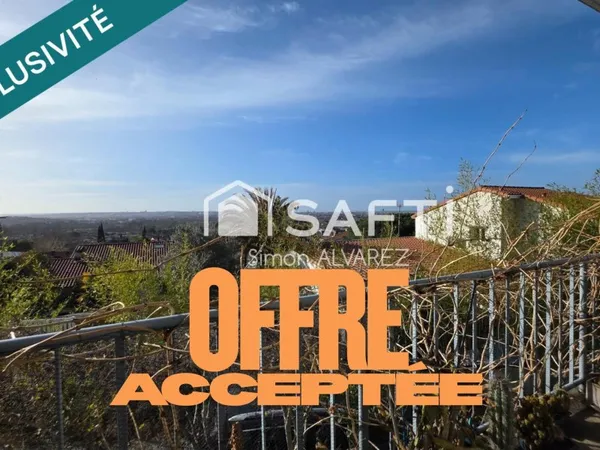 Maison T5 de 160 M2, sur parcelle arborée de 650m2, avec vue sur les Pyrénnées