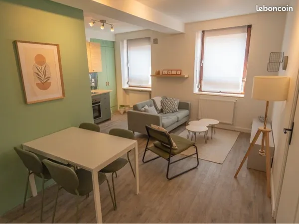 à louer - t2 meublé rénové - hyper centre saint-etienne - disponibilité début juin