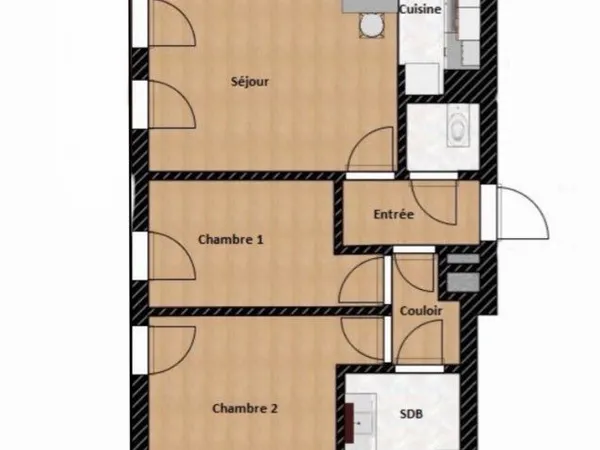 Disponible en location, cet appartement de 3 pièces de 63m2 est situé à Ostwald