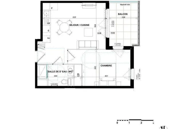 Appartement 2 pièces 42 m²