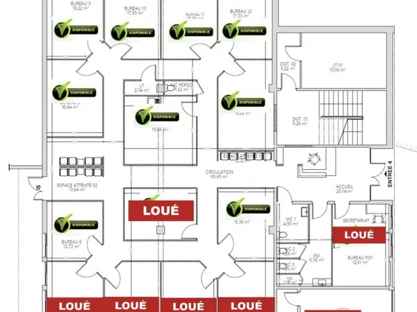 Locaux Médical Paramédical DERNIERES DISPONIBILITES