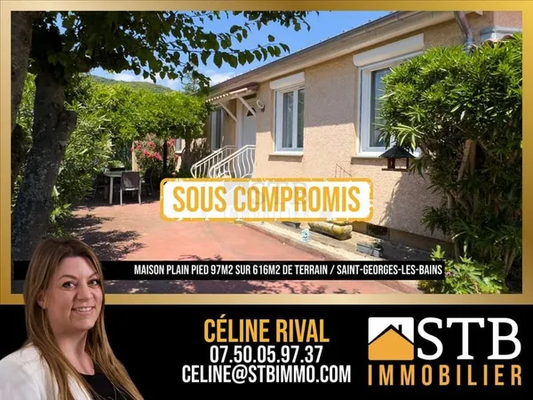 Maison plain pied de 97m2 sur 616m2 de terrain