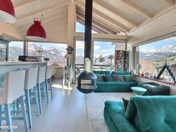 Chalet vue Mont-Blanc