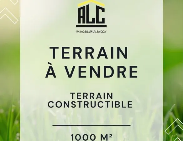 Terrain constructible à vendre de 1000 m2