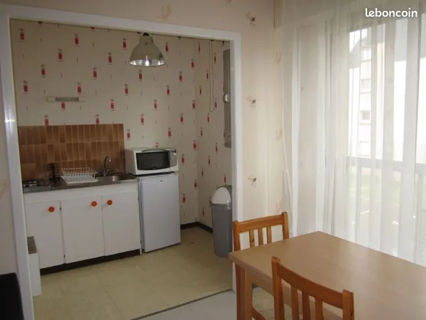 Studio meublé 30m², entre Hôpital et parc Monod, proche université