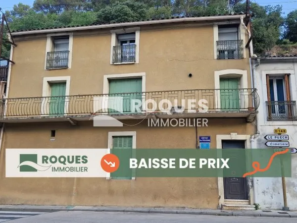 Lodève, immeuble de rapport comprenant 2 appartements F3 et
