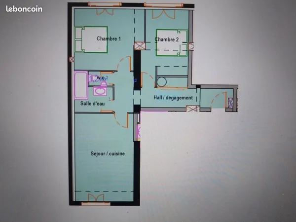 APPARTEMENT T3, 61 m², quartier ST ROCH
