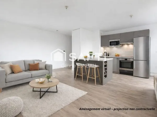T3 récent, lumineux, balcon sud, 2 parkings + cave