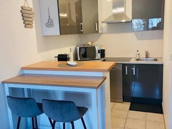 F2 Meublé 36 m2 +TERRASSE 10m2 800 CC