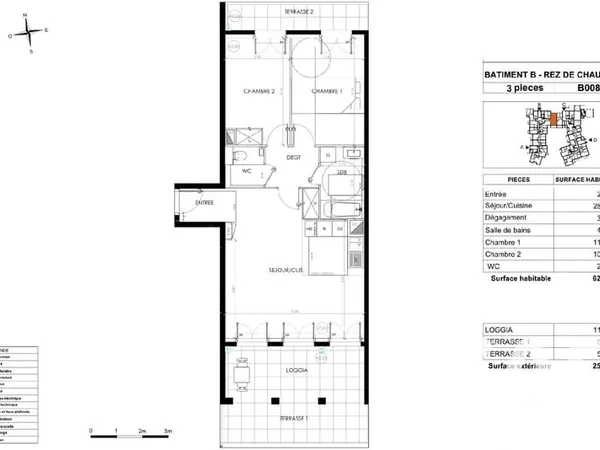 Vente Appartement 3 pièces