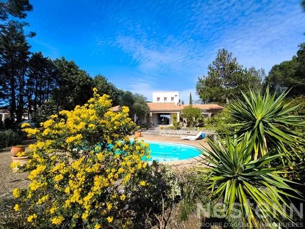 Maison 150 m² terrain 2800 m² Aragon vue dégagée piscine rénovée 2024 3 chambres environnement calme