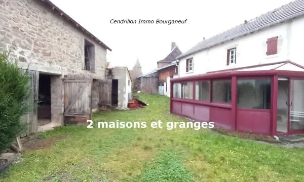 2 maisons à rafraîchir, dépendances, sur 1107m2 avec puits
