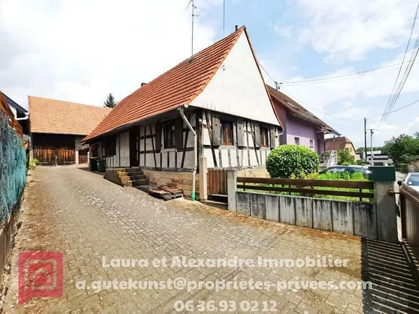 Vente maison 3 pièces d'environ 85 m2 + cour + grange + jardin