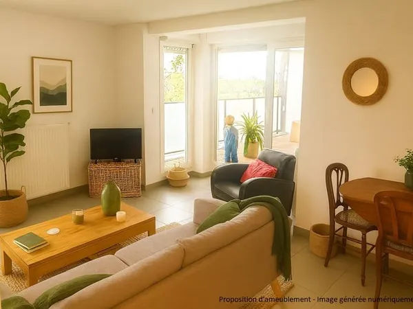 T2 45m2 avec terrasse de 13m2 exposé sud et pkg à Beauzelle