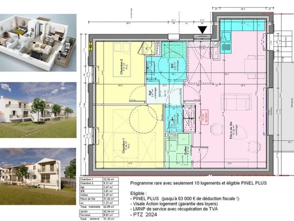 Vente Appartement 3 pièces