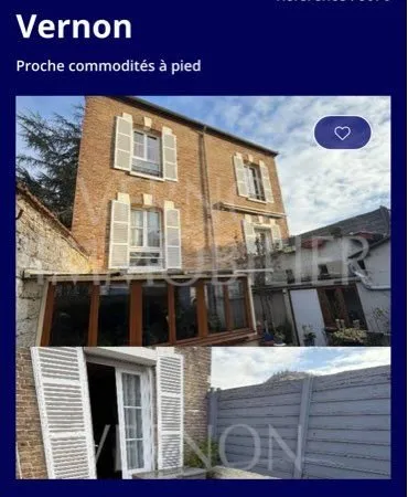 Maison ancienne à vernonnet vue Seine / château des tourelles