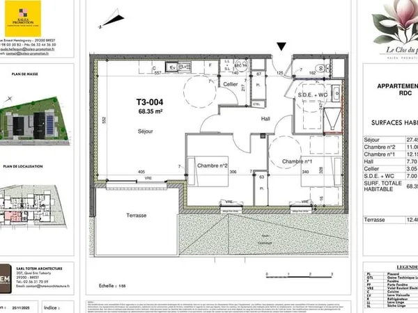 Appartement 3 pièces 68 m²