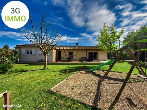 Maison de plain-pied 130 m² - 4 chambres - Terrain 1200 m² - Châtillon-sur-Chalaronne