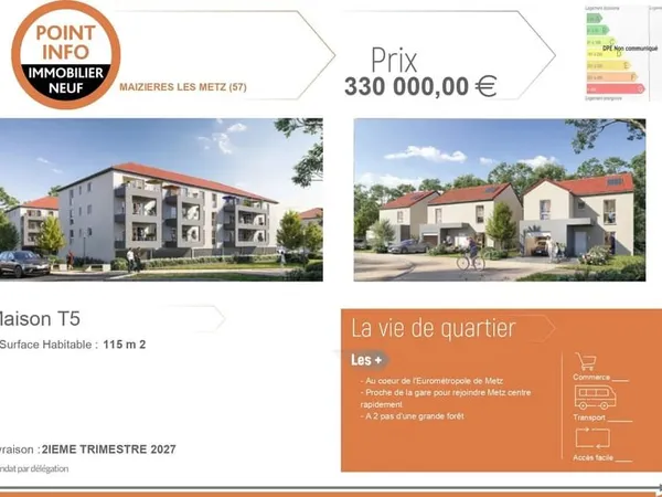 Appartement T5 spacieux à Maizières-lès-Metz