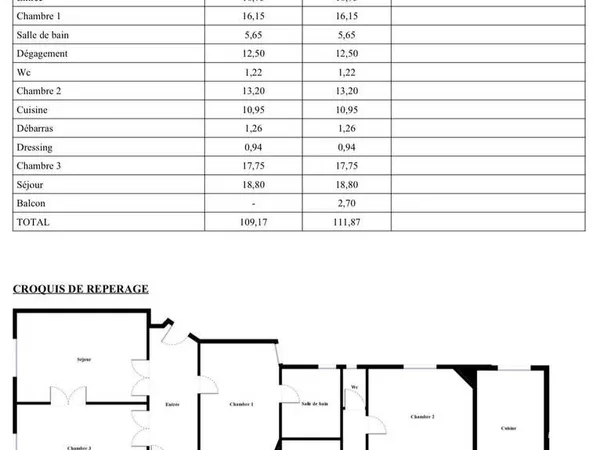 Appartement 4 pièces 109 m²