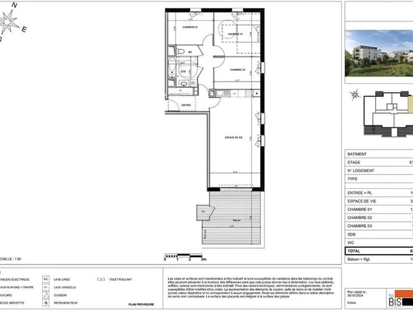 SCIEZ - Appartement T4 - 82.66m²
