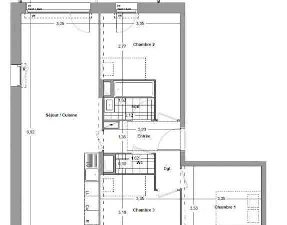 Appartement 4 pièces 76 m²