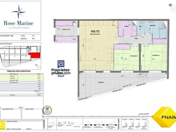 Appartement Port La Nouvelle 3 pièce(s) 71 m2