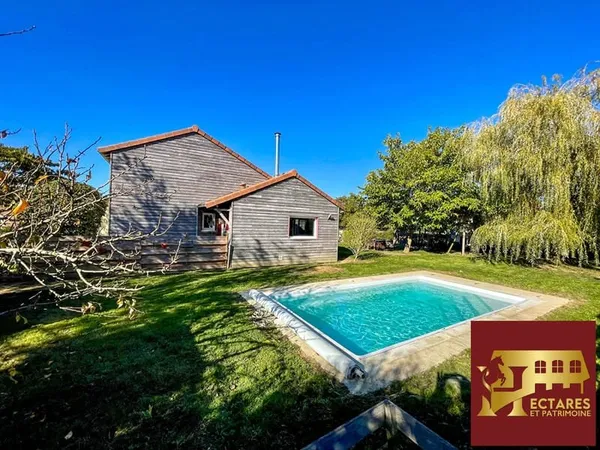 Maison ossature bois 100 m² 4 chambres Piscine Vue campagne