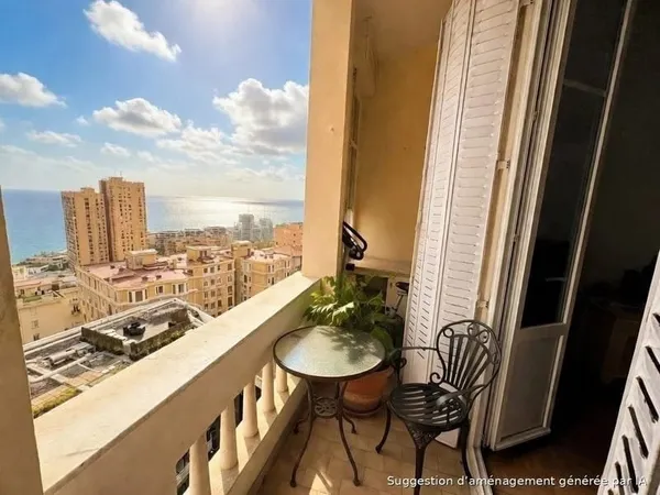 Vue mer - Grand 2 pièces 65 m² avec balcon à 1 rue de Monaco