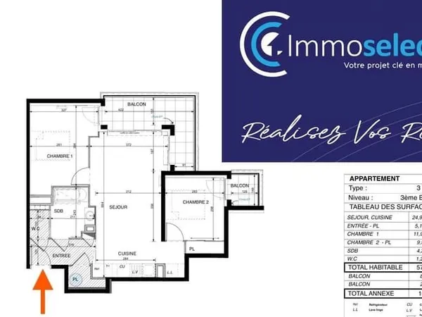 La Seyne Sur Mer - quartier Sud - Mar Vivo - appartement 3 pièces en dernier étage avec ascenseur -