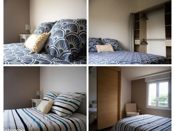 Charmant appartement T3 tout confort dans maison privée avec terrasse, jardin et parking privé fermé