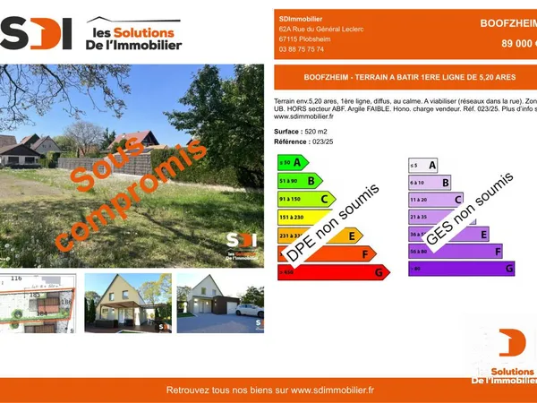 Terrain 520 m²