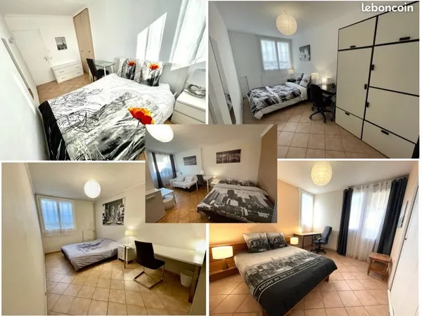 Coloc Homme - 5 ch- appart 94 m² - balcon - Centre Vaulx