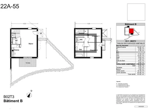 VENTE d'une maison de 3 pièces (70 m²) à Fronton