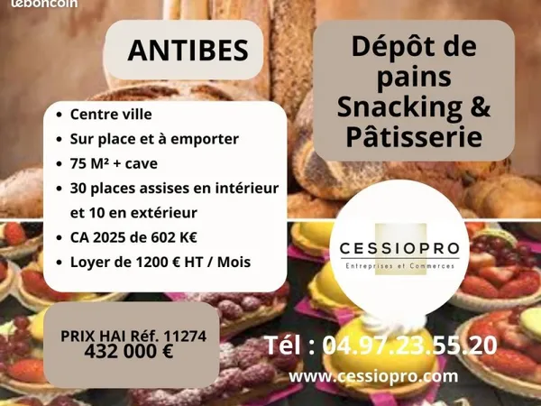 Snack 75 m² Antibes