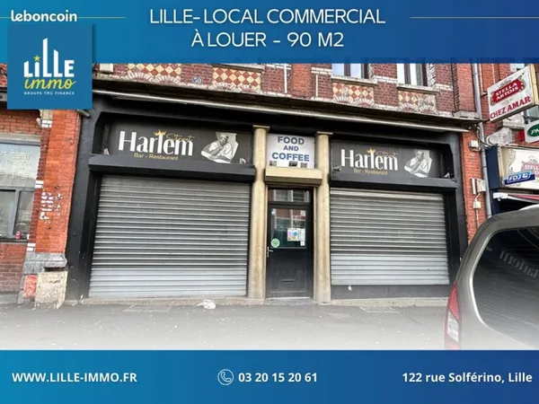 Local commercial 90 m² ROUBAIX