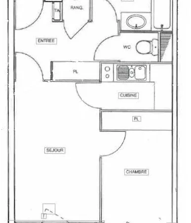 Appartement 2 pièces 38 m²