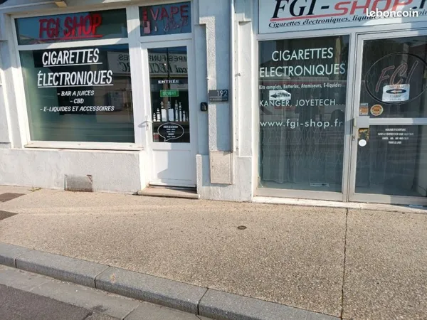 Pas de porte et fond de commerce de vape
