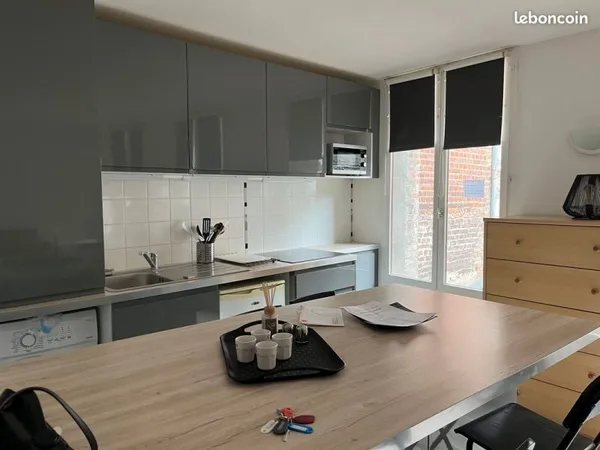 ROUEN Loue studio 23 m2, meublé équipé, quartier Pasteur, libre